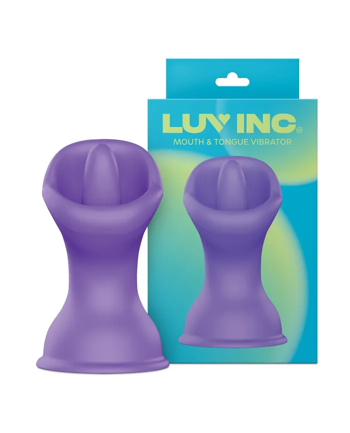 Luv Inc Mouth Tongue Suction Cup Vibrator Purple Vvole Vibrators