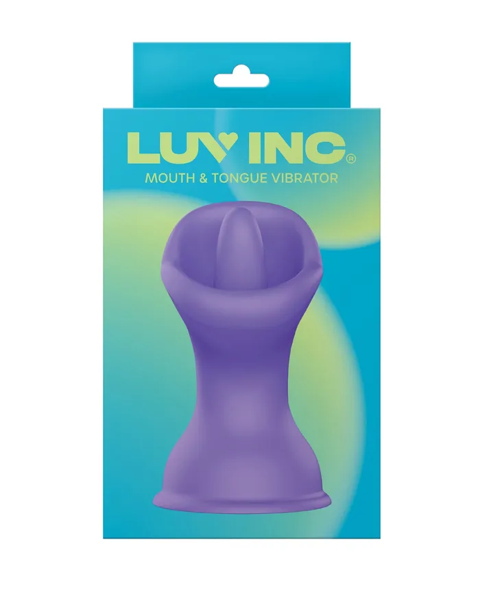 Luv Inc Mouth Tongue Suction Cup Vibrator Purple Vvole Vibrators