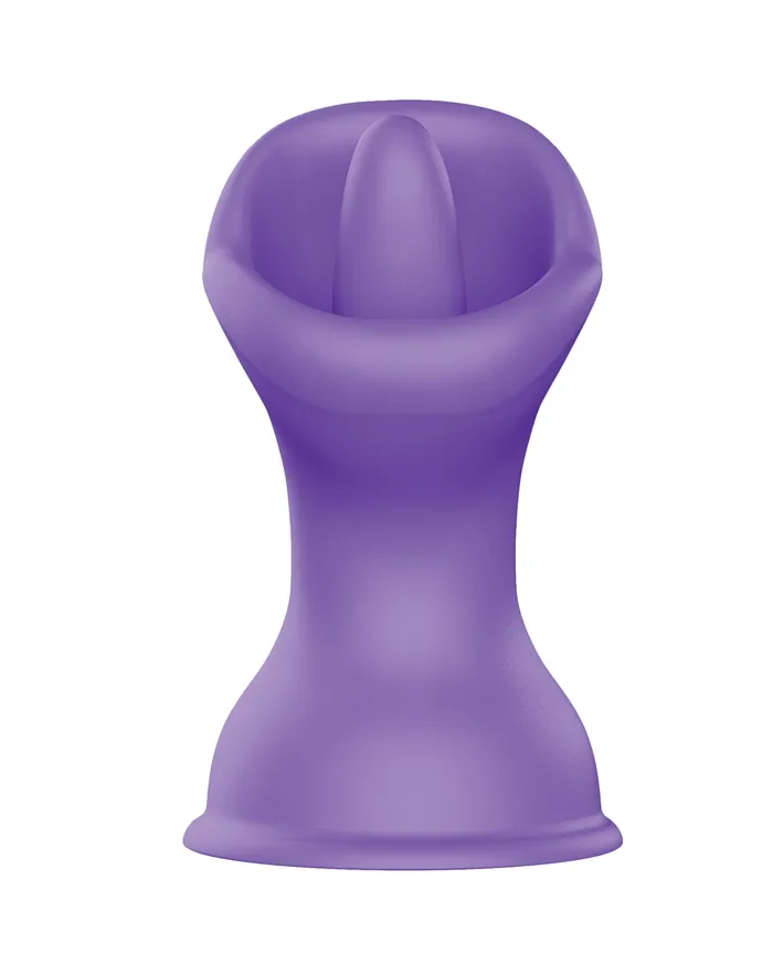 Luv Inc Mouth Tongue Suction Cup Vibrator Purple Vvole Vibrators