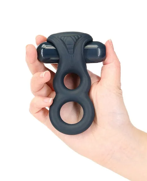 Lux Active Triad 45 Vibrating Dual Ring with Remote Dark Blue BMS Enterprises Male Sex Toys Lux Active Triad 45 Vibrating Dual Ring with Remote Dark Blue BMS Enterprises Male Sex Toys