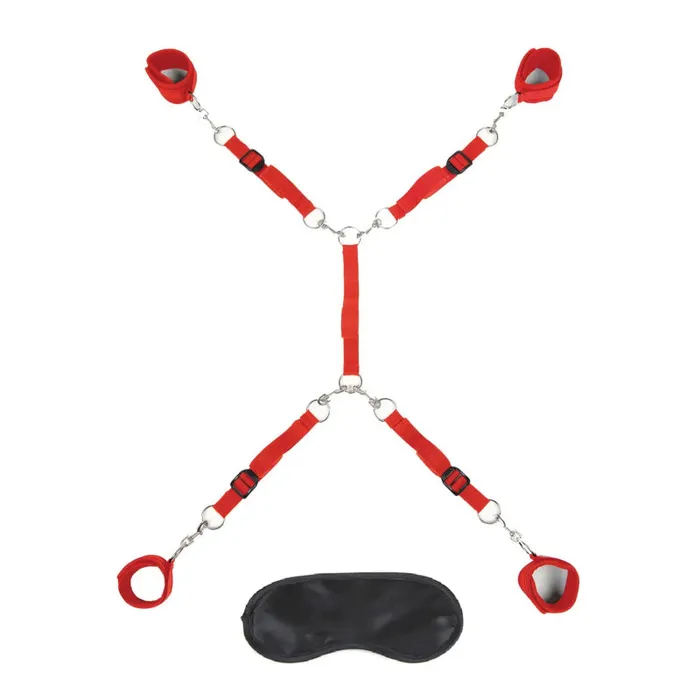 Lux Fetish Vibrators 7 Pc Bed Spreader Red Lux Fetish Vibrators 7 Pc Bed Spreader Red