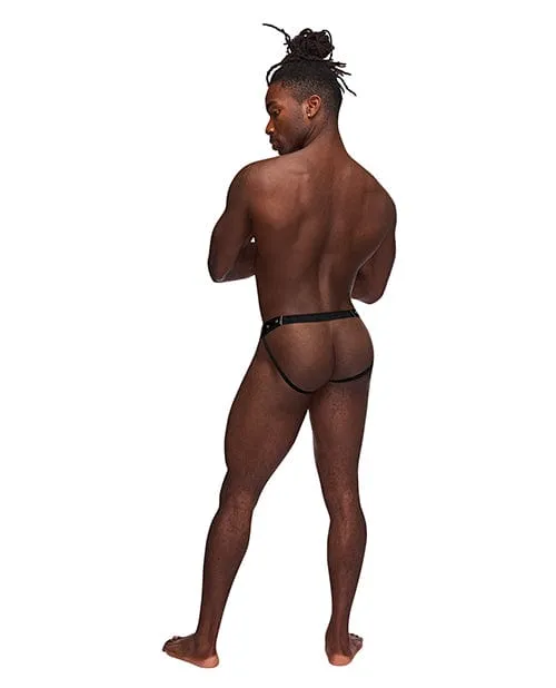 Male Power Anal Fetish Cyclops Nylon Spandex Pouchless Jock Strap Black Male Power Anal Fetish Cyclops Nylon Spandex Pouchless Jock Strap Black
