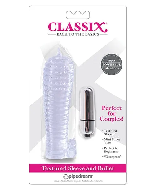 Male Sex Toys Pipedream Products Classix Textured Sleeve Bullet Male Sex Toys Pipedream Products Classix Textured Sleeve Bullet