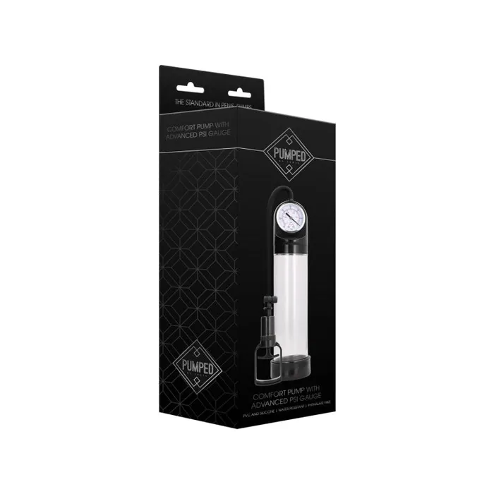 Male Sex Toys Shots Pumped Comfort Pump With Advanced Psi Gauge Transparent Male Sex Toys Shots Pumped Comfort Pump With Advanced Psi Gauge Transparent