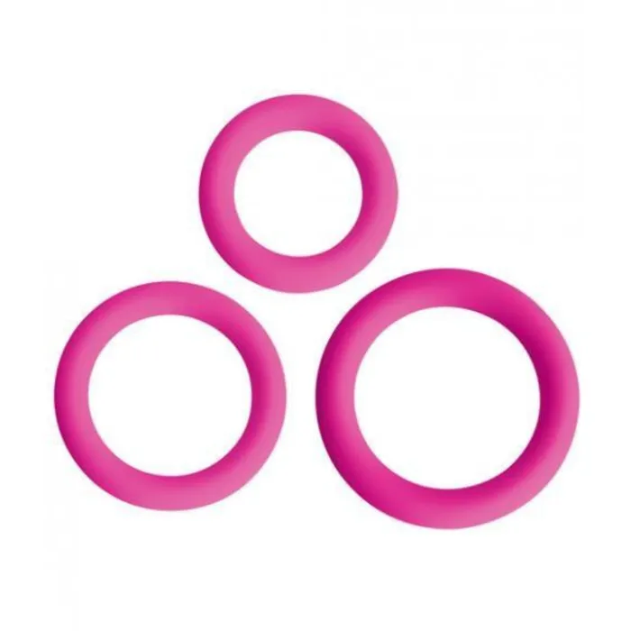 Male Sex Toys The Pleasure Parlor Thin Silicone Cock Rings 3pk