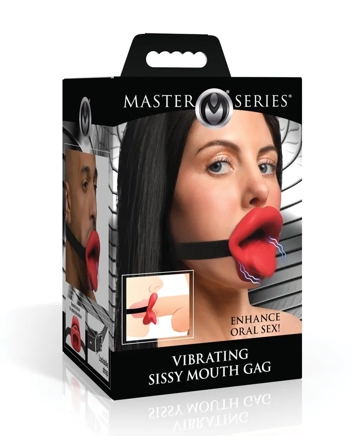 Master Series Vibrating Sissy Mouth Gag Red Master Series Male Sex Toys