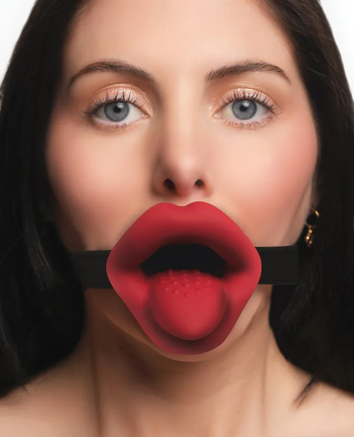 Master Series Vibrating Sissy Mouth Gag Red Master Series Male Sex Toys