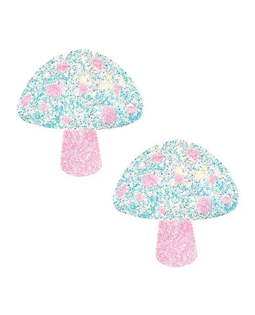 Neva Nude Black Light Glitter Shroom Pasties Pink white One Size Fits Most Neva Nude Vibrators Neva Nude Black Light Glitter Shroom Pasties Pink white One Size Fits Most Neva Nude Vibrators