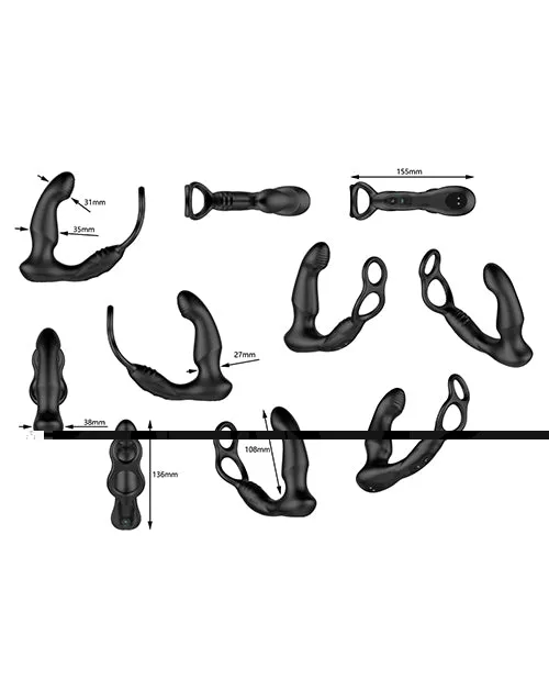 Nexus Anal Nexus Simul8 Wave Dual Cock Ring Prostate Massage Black
