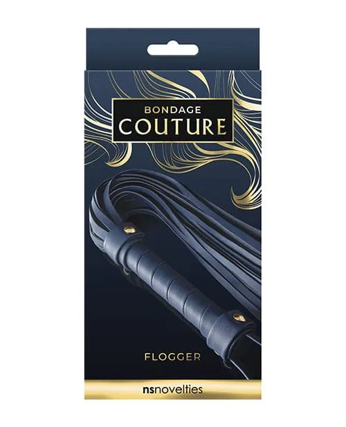 NS Novelties Vibrators Bondage Couture Vinyl Flogger Blue