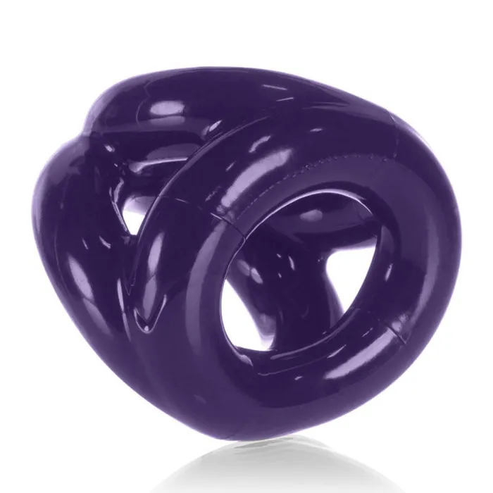 Oxballs Male Sex Toys Tri Sport 3 Ring Sling Atomic Jock Eggplant
