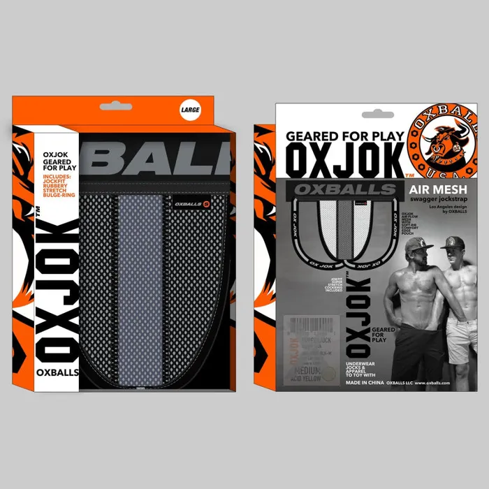 Oxjok Anal Airmesh Upthrust SliderStrap Jock Tar Black Small
