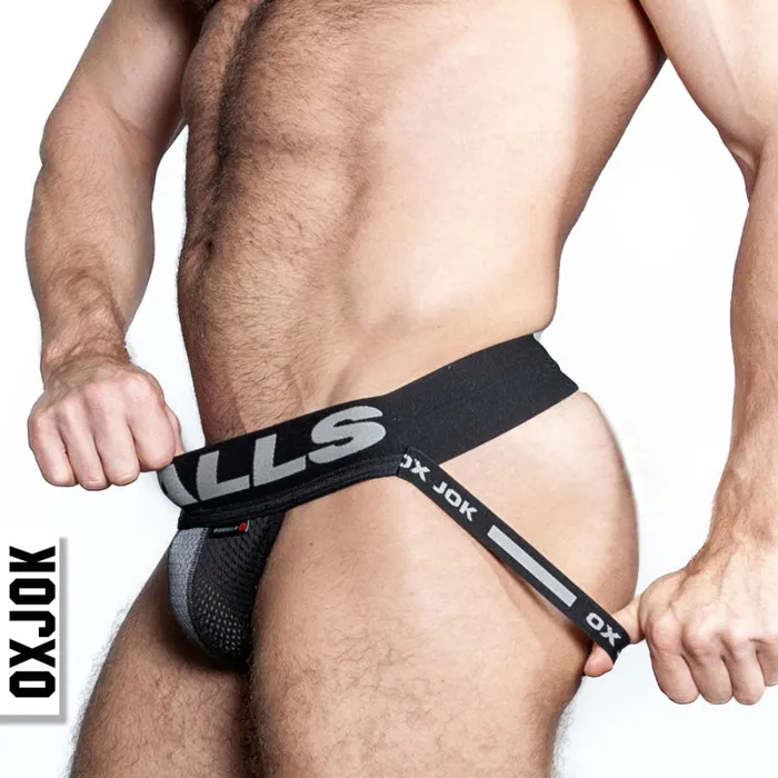 Oxjok Anal Airmesh Upthrust SliderStrap Jock Tar Black Small Oxjok Anal Airmesh Upthrust SliderStrap Jock Tar Black Small