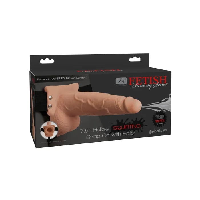 Pipedream Fetish Fantasy Series 75 Hollow Squirting Strapon With Balls Flesh Female Sex Toys Pipedream Fetish Fantasy Series 75 Hollow Squirting Strapon With Balls Flesh Female Sex Toys