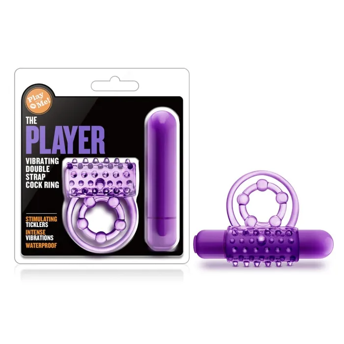 Play With Me the Player Vibrating Double Strap Ring Purple Blush Novelties Couples Play With Me the Player Vibrating Double Strap Ring Purple Blush Novelties Couples