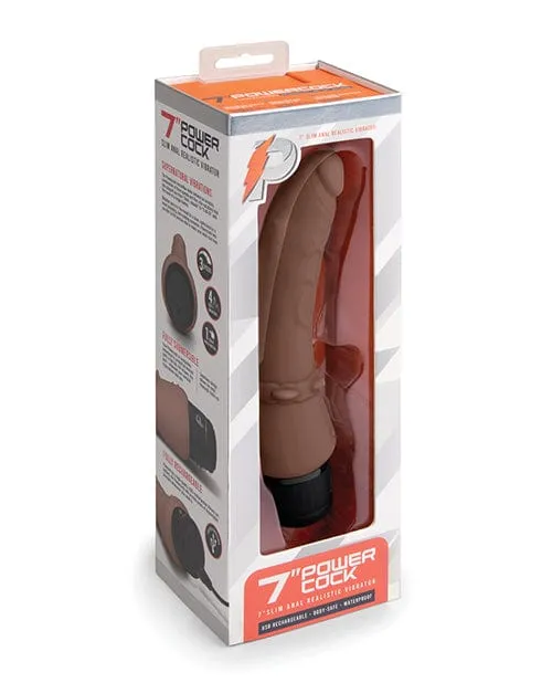 Powercocks Powercocks 7 Slim Anal Realistic Vibrator Anal