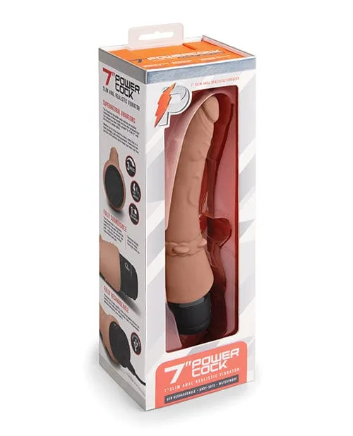 Powercocks Powercocks 7 Slim Anal Realistic Vibrator Anal Powercocks Powercocks 7 Slim Anal Realistic Vibrator Anal