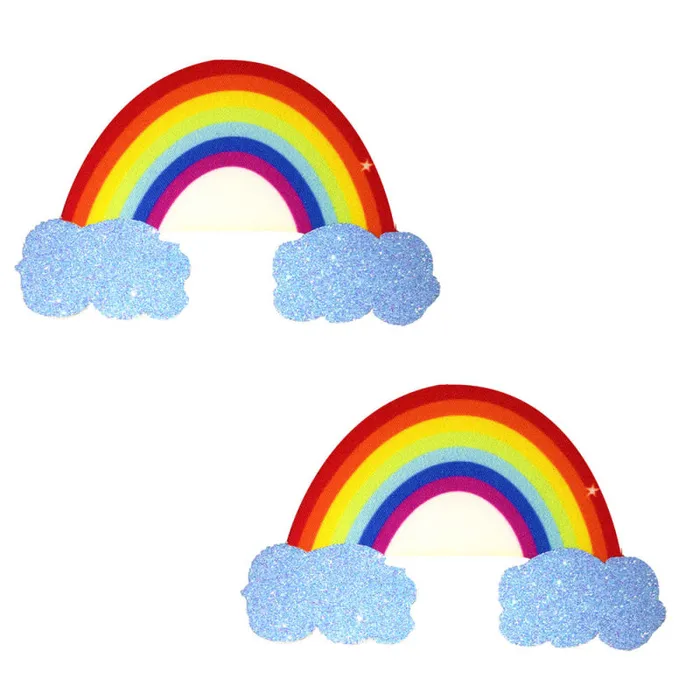Rainbow Glitter Cloud Pasties Neva Nude Anal