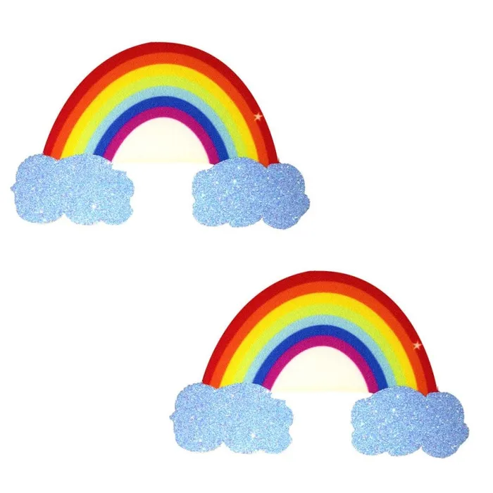 Rainbow Glitter Cloud Pasties Neva Nude Anal Rainbow Glitter Cloud Pasties Neva Nude Anal