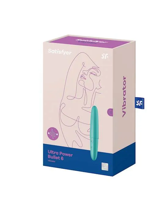Satisfyer Anal Satisfyer Ultra Power Bullet 6 Turquoise Violet5 Inch