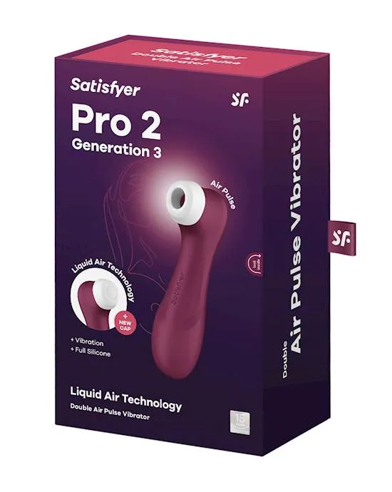 Satisfyer Pro 2 Generation 3 Liquid Air Technology Double Air Pluse Vibrator Satisfyer Vibrators