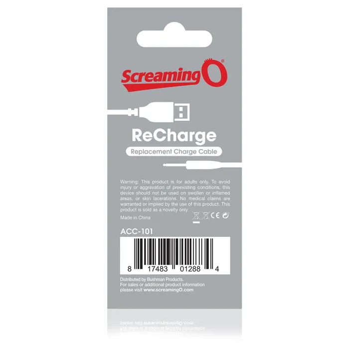 Screaming O Vibrators Recharge Charging Cable Screaming O Vibrators Recharge Charging Cable