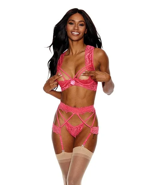 Shirley Of Hollywood Couples Lace Underwire Peek A Boo Bra Garterbelt Gstring Coral XXL Shirley Of Hollywood Couples Lace Underwire Peek A Boo Bra Garterbelt Gstring Coral XXL