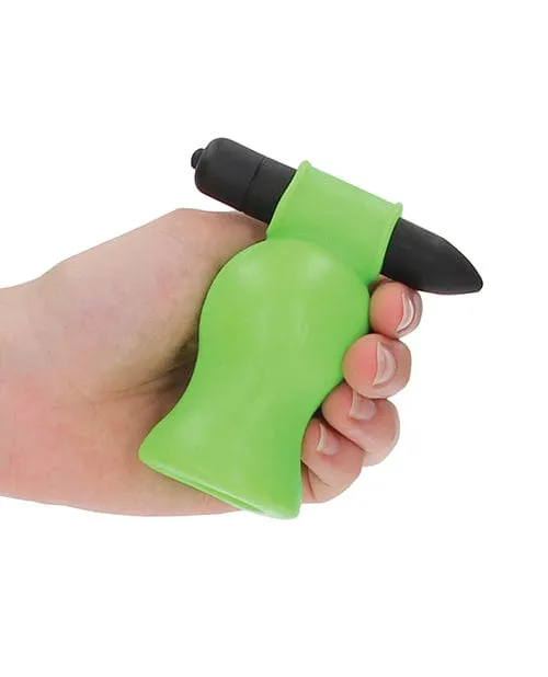 Shots America Male Sex Toys Shots Ouch Vibrating Head Masturbator Glow In The Dark