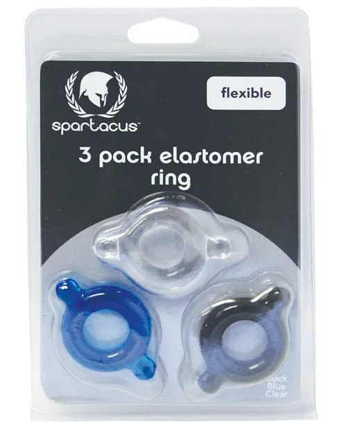 Spartacus Elastomer Cock Ring Set Spartacus Male Sex Toys