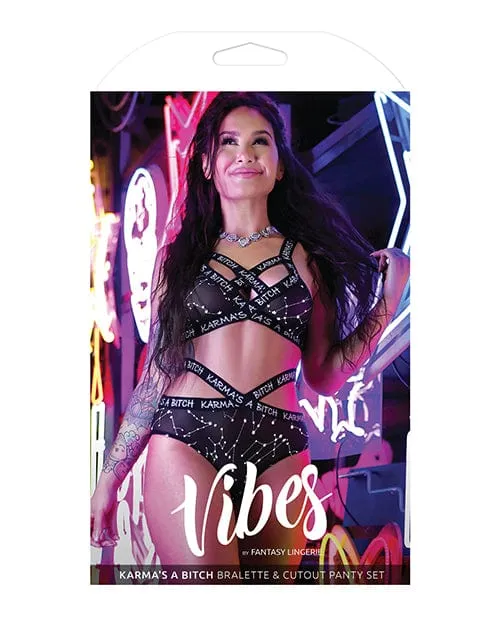 Vibes Karmas A Bitch Bralette Cutout Panty Fantasy Lingerie Vibrators Vibes Karmas A Bitch Bralette Cutout Panty Fantasy Lingerie Vibrators