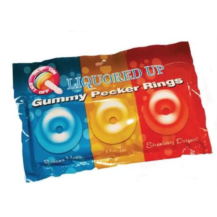 Vibrators Hott Products Liquored Up Gummy Pecker Rings