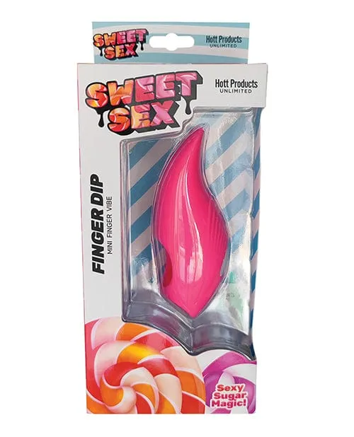 Vibrators Hott Products Sweet Sex Finger Dip Mini Finger Vibe Magenta