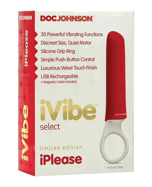 Vibrators iVibe Select iPlease Limited Edition RedWhite Doc Johnson