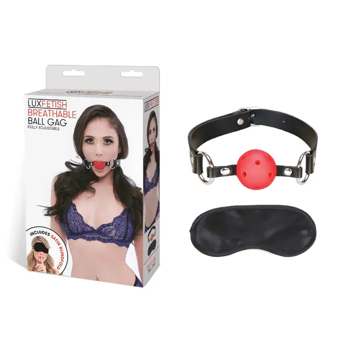 Vibrators Lux Fetish Breathable Ball Gag Red
