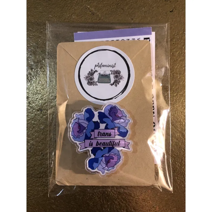 Vibrators PTSFeminist Trans is Beautiful Acrylic Pin