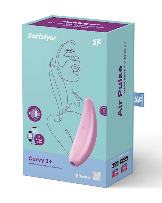 Vibrators Satisfyer Satisfyer Curvy 3 Clitoris Stimulating Vibrator Clitoral Sucking Connect App