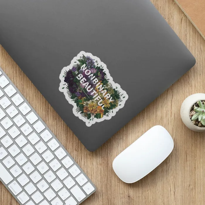 Vibrators Transpainter Nonbinary is Beautiful Floral Sticker by Transpainter