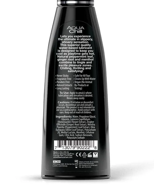 Wicked Sensual Care Lubricants Wicked Sensual Care Aqua Chill Water Based Cooling Lubricant Wicked Sensual Care Lubricants Wicked Sensual Care Aqua Chill Water Based Cooling Lubricant