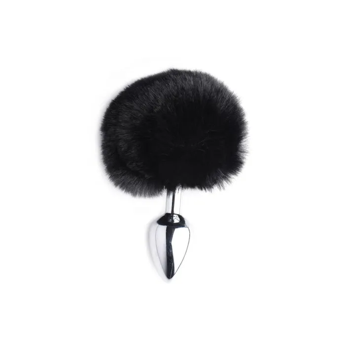 XR Brands Tailz Male Sex Toys Onyx Bunny Tail Anal Plug