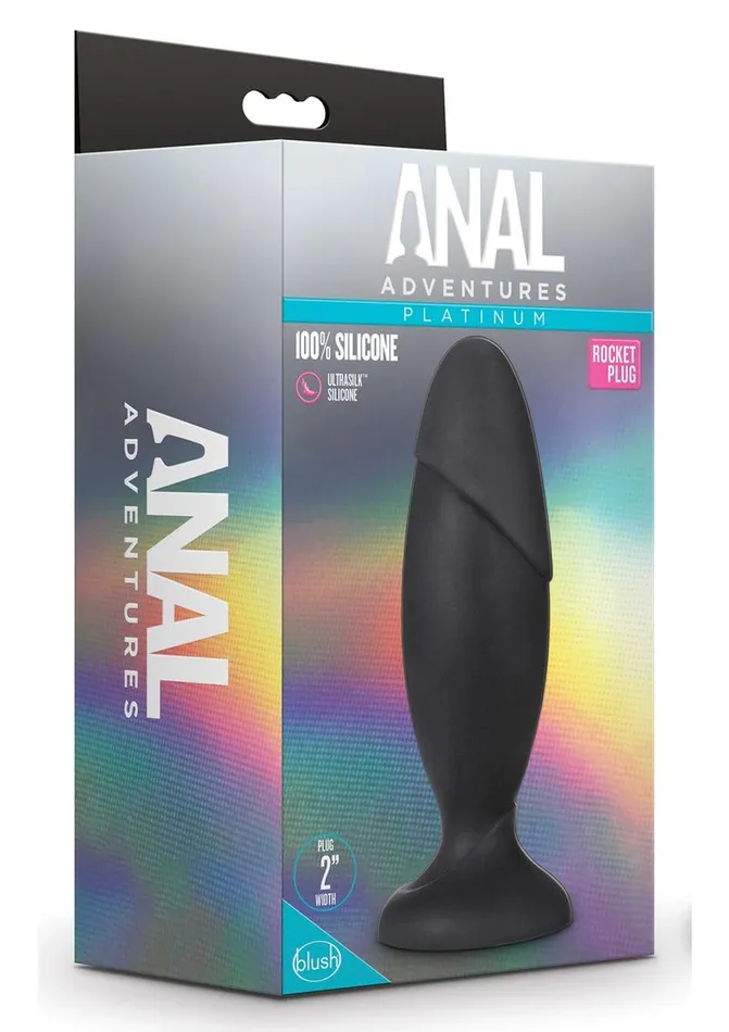 Anal Adventures Platinum Silicone Rocket Plug Anal Adventures Male Sex Toys Anal Adventures Platinum Silicone Rocket Plug Anal Adventures Male Sex Toys