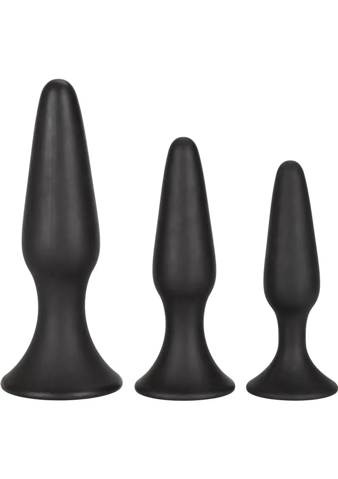 Anal Anal Silicone Anal Trainer Kit Black 3 Sizes