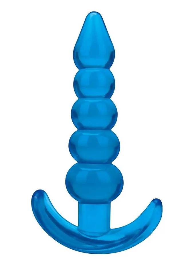 Anal Blue Line Medium Beaded Anal Plug Blue Line CandB Gear