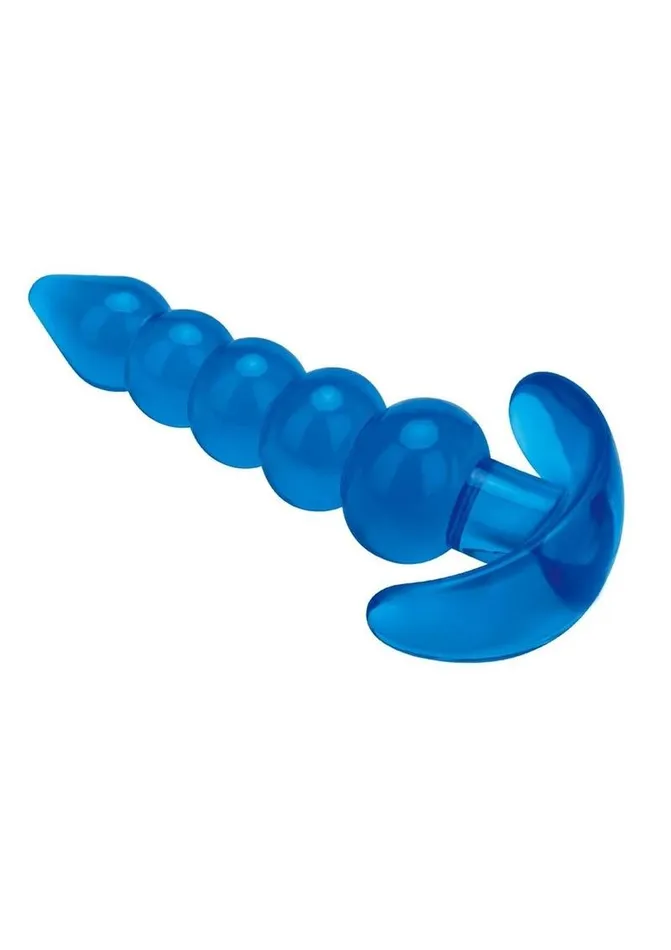 Anal Blue Line Medium Beaded Anal Plug Blue Line CandB Gear Anal Blue Line Medium Beaded Anal Plug Blue Line CandB Gear