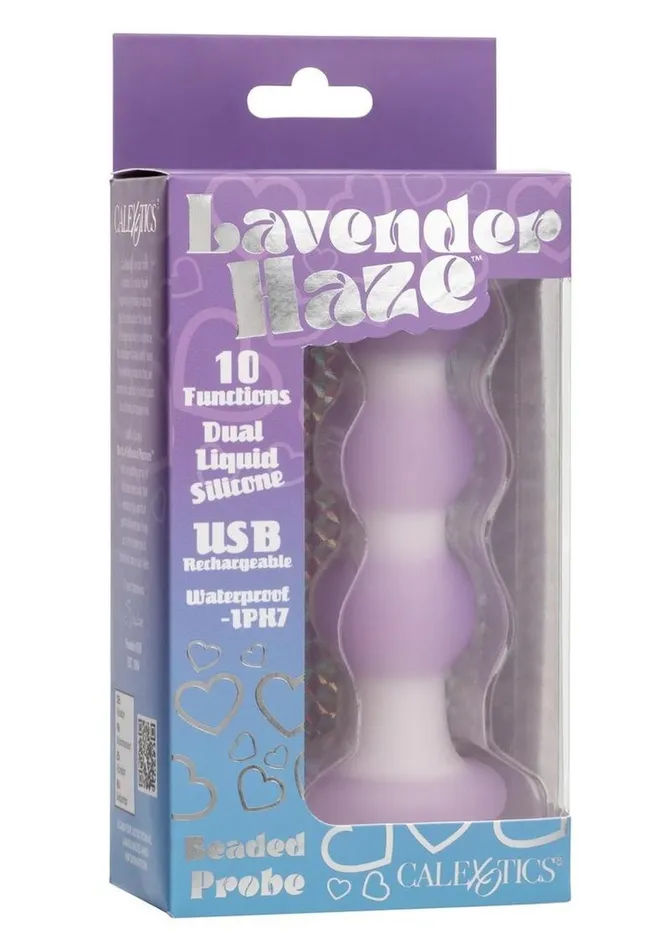 Anal Lavender Haze Lavender Haze Beaded Probe Silicone Rechargeable Anal Plug