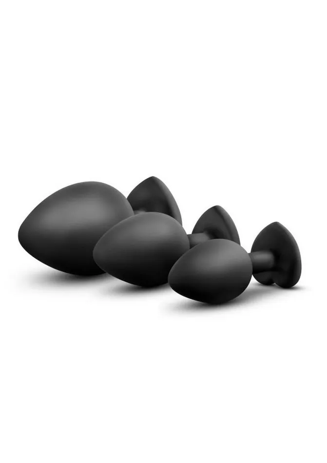 Anal Luxe Luxe Bling Butt Plugs Silicone Training Kit with Rainbow Gems 3 Size Kit Anal Luxe Luxe Bling Butt Plugs Silicone Training Kit with Rainbow Gems 3 Size Kit
