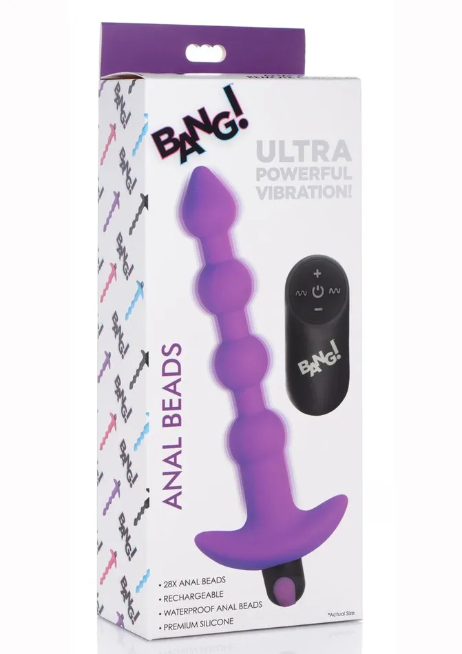 BANG Male Sex Toys Bang Vibrating Silicone Rechargeable Anal Beads with Remote Control BANG Male Sex Toys Bang Vibrating Silicone Rechargeable Anal Beads with Remote Control