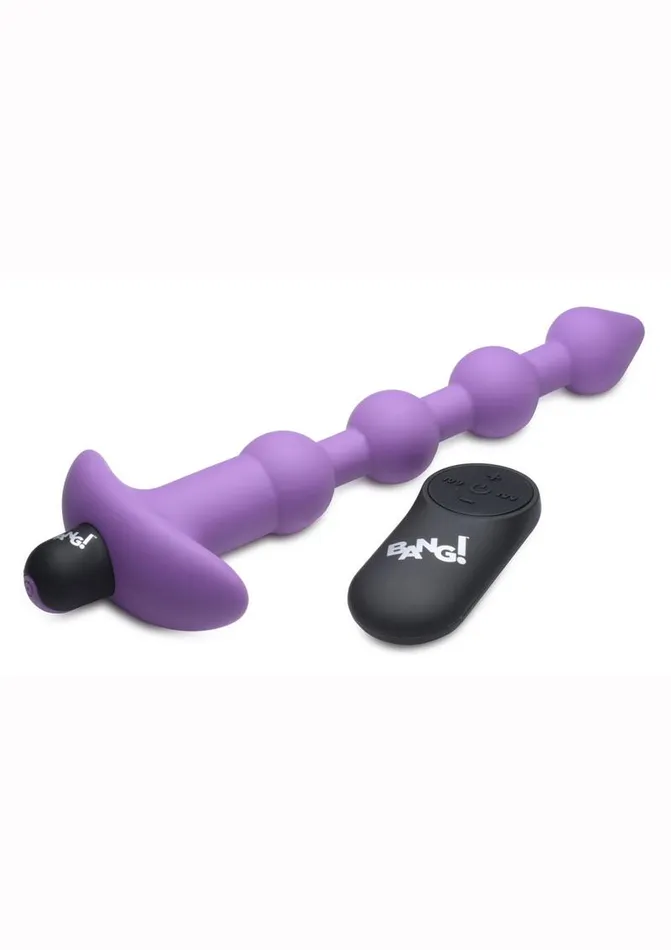BANG Male Sex Toys Bang Vibrating Silicone Rechargeable Anal Beads with Remote Control