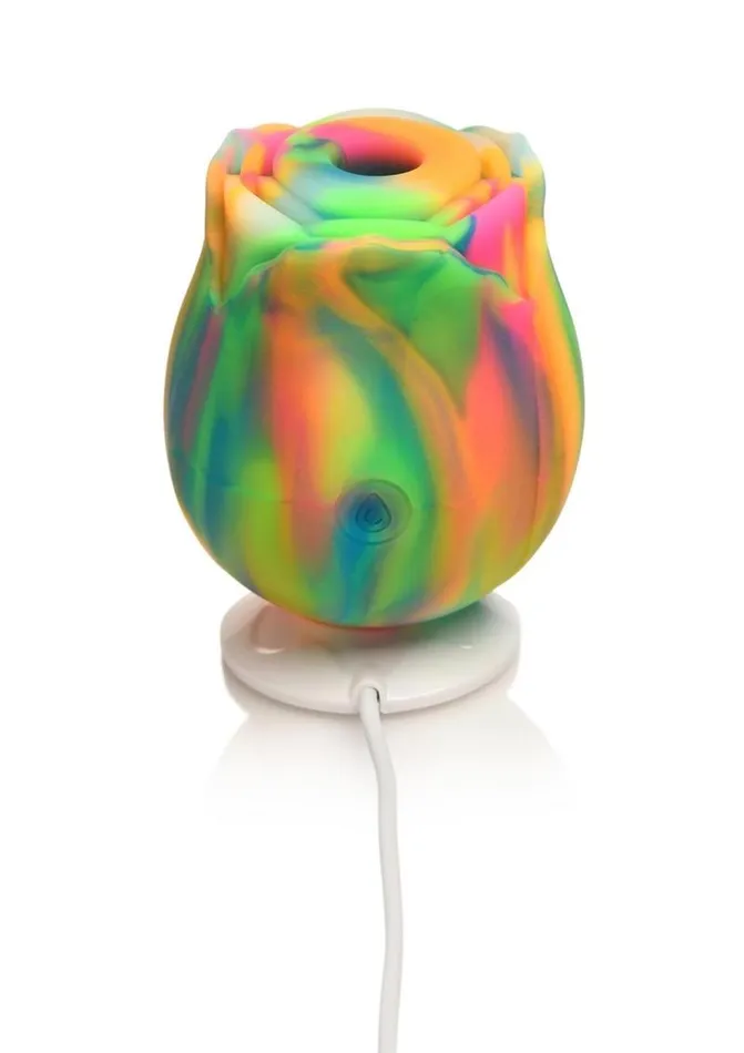 Bloomgasm Female Sex Toys Bloomgasm Glow Rose Rechargeable Silicone Glow In The Dark Rose Clit Stimulator