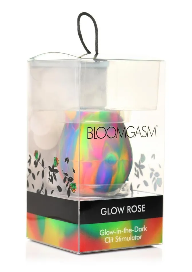 Bloomgasm Female Sex Toys Bloomgasm Glow Rose Rechargeable Silicone Glow In The Dark Rose Clit Stimulator