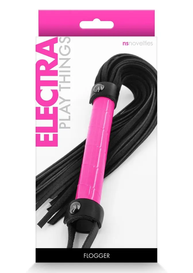 Couples Electra Play Things Pu Leather Flogger Electra Play Things